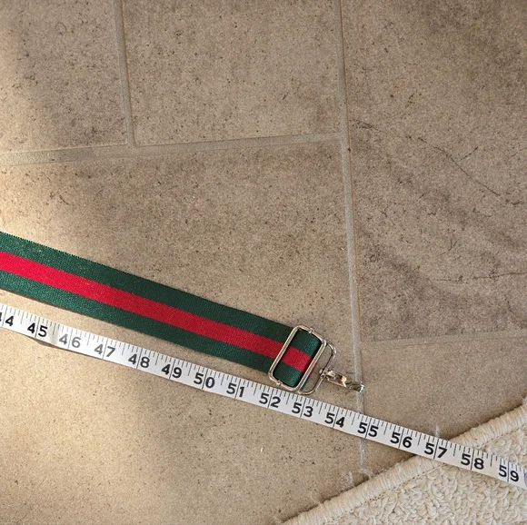 Red and Green Stripe Bag Replacement Strap Wide Adjustable - Picture 10 of 11